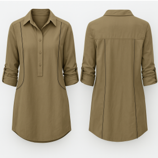 Fashion sewing patterns for LADIES Dresses Chemise 7054